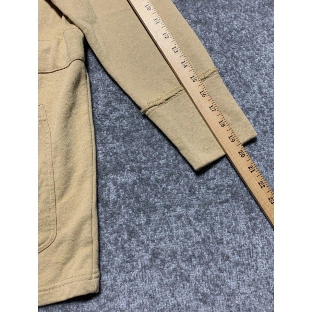 Knox Rose Womens XL Tan Drawstring Waist Open Front French Terry Cardigan Jacket - Picture 10 of 11